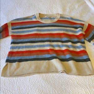 Madewell balloon sleeve sweater, multi color